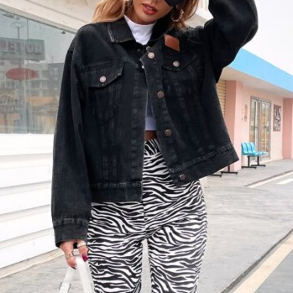 CASUAL DOLLZ Denim Jacket - Black - Picture 3 of 6